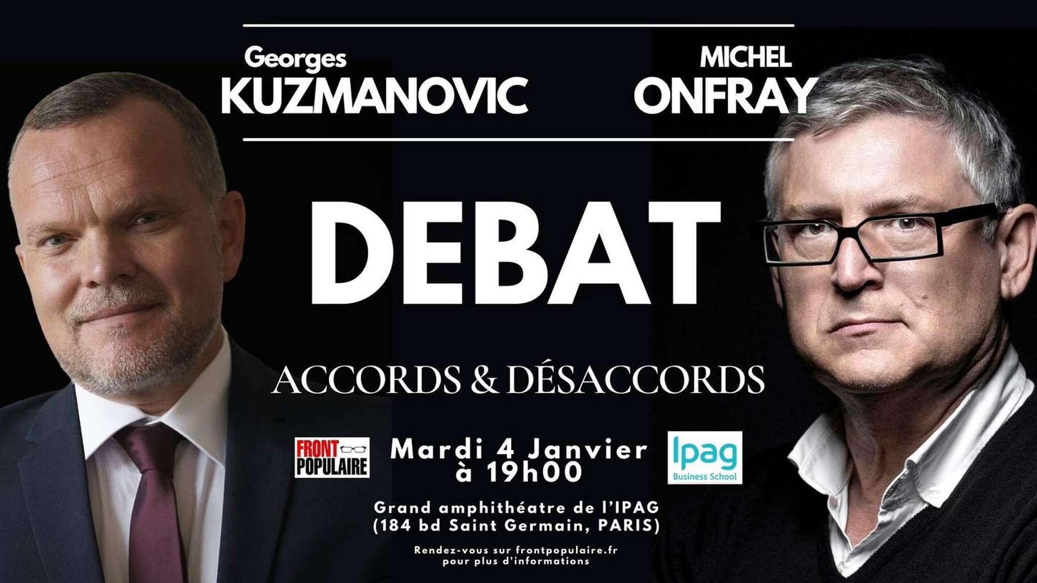 Présidentielle 2022: Onfray et Kuzmanovic débattront le 4 janvier à Paris